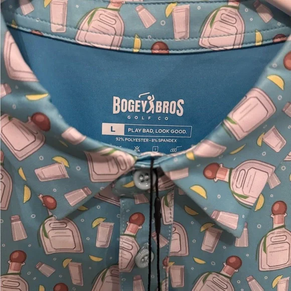 Nwt Men’s bogey bros patron golf shirt size large - Picture 5 of 7